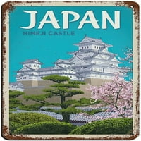 Vintage Retro World Travel Japan Himeji Castle Retro poster Metal Tin znak Chic Art Retro Željezarska