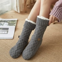 Čarapa za žene, čišćenje žene zimske debele papučene čarape sa hvataljkama koji nisu klizanje tople