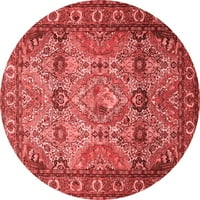 Ahgly Company u zatvorenom okruglom perzijskim crvenim tradicionalnim prostirkama, 4 '