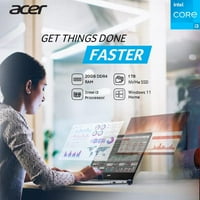 Acer Najnoviji aspire Slim esencijalni laptop, 15,6 Full HD IPS displej, 20GB RAM, 1TB SSD, Intel Dual-Core