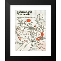 Nacionalni zavodi za zdravstvo Crni moderni uokvireni muzej umjetnički print pod nazivom - Prehrana
