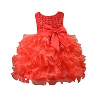 Rovga Toddler Djevojka haljina Proljeće Ljeto Solid Party Wedwer Cvjetna haljina Princess Mesh Tutu