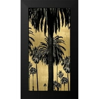 Bennett, Kate crni moderni uokvireni muzej umjetnosti pod nazivom pod nazivom - Palms sa zlatom II