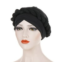 Jiaroswwei modna čista pletena pletena modna muslimanska žena turbana hat hemop kape za glavu Headwrap
