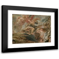 Peter Paul Rubens Crni moderni uokvireni muzej umjetnički print pod nazivom - protjerivanje iz vrta