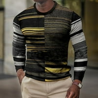 Howd Muškarci Sportske košulje prozračne remenice Ispis Kontrast Kontrast patchwork džemper s dugim
