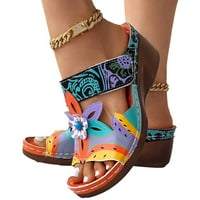 Lolmot boemske modne ortopedske sandale, vintage sandale za etničko stil, klizanje na sandalama sa lučnim