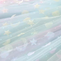 za devojku DIJELU Uskršnu haljinu Veličina Toddler Girls Beaveless Rainbow Star Sequin Tulle Ruffles