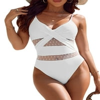 Jedno otvaranje žena Ljeto jedno - komad bikini kupaći kostimi bez rukava V vrat Off-rame Pogledajte