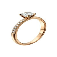 D-F vs Moissinite prsten sa dijamantima Klasični 14K zlatni