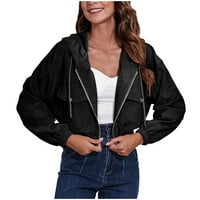Narodna jakna sa kapuljačom za žene bomber jakna Corduroy jakna casual trendi slatka preppy jesenski