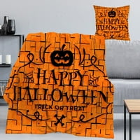 Halloween pokrivač s jastukom, sretan pokrivač za Noć vještica za spavaću sobu, dnevni boravak, 265,52x59