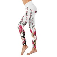 Žene štampane pantalone pantne tajice visoki struk vježbanje sportskih tajica podižu joga hlače