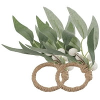 Prstenje salveta zeleni list prstenovi salvete dekor listom seoskih kuća nasumi