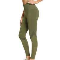 Buttlo podizanje vježbanja za žene Yoga hlače MESH prozračne visoke strukske teške joge hlače fitnes