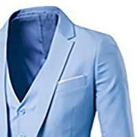 Odijelo za dugih rukava za muškarce, muške modne jakne + prsluk + odijelo hlače trodijelno odijelo sa