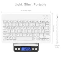 U lagana ergonomska tastatura sa pozadinom RGB svjetla, multi uređaj tanka punjiva tipkovnica Bluetooth