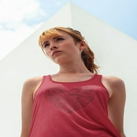Cvjetni srčani zentangle stil trkački spremnik Žene -Image by Shutterstock, ženska X-mala