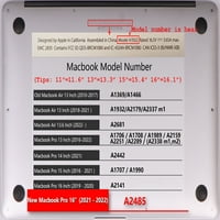 Kaishek Hard Shell futrola za - Objavljen MacBook Pro 16 sa dodirom ID tipa C + crni poklopac tastature Model: A i šareni B 0220