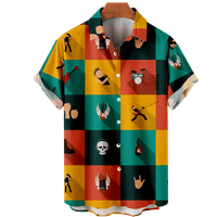 Glazba i umjetnička festivala Ležerne tipke dolje polo majice Vintage poliesterska odjeća Regularne