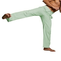 Haite Muška puna boja sa džepovima hlače ugrađene ravne pantalone za noge Jogger Direktor elastične