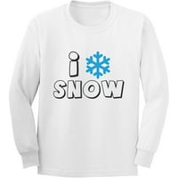 Omladina volim majicu snijega snijega u bijelom