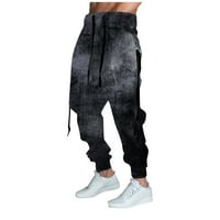 Strugten muške ispisane casual sportske hlače Muške modne čipke Fleece Sportske hlače MENS Cargo Hlače