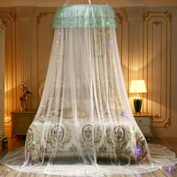 Kreveti sa svjetlima za djevojčice, Star Princess Crib Cropy zavjese, izuzetno velika kupola mosquito mreža za žene Twin pune kraljice veličine
