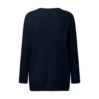 Prevelizirani džemperi za žene plus veličine okrugli izrez dugih rukava TOP SOLD COLOR Labavi temperament