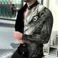 Muška košulja Muške tiskane košulje s dugim rukavima Ležerne prilike sa labavim tiskanim majicama dugih