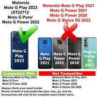Vibecover tanak futrola kompatibilna za Motorola Moto G Play G Pure G Snaga, Ukupna zaštitnica Fle TPU,