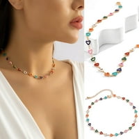 Huachen početna srčana zabavna ogrlica ženski nakit pokloni ženski nakit pokloni