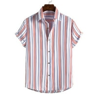 tklpehg muški kratki rukav niz majice rever bluza labava fit košulje casual majice na plaži Ljetni vrhovi