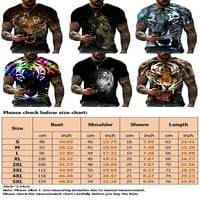 Capreze Muška fitness Ljetni vrhovi Baggy Crew Crt Majica MUSCLE BLOUSE 3D digitalni tiskarski majice
