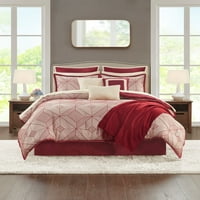 JLA HOME EMMET 14-PC. King Comforter Set Posteljina: kralj crvena