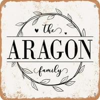 Metalni znak - porodica Aragon - Vintage Rusty izgled
