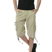 Muške hlače Muške modne čvrste boje Multi-džepne hlače Pamučne teretne kombinezone kratke hlače fragarn