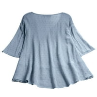 Seksi plesna ženska ručica tunika bluza tunika vrhova casual bluza plus veličine tuničkih košulja Henley