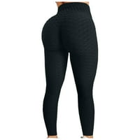 Joga hlače sa džepovima za žene djevojke joge hlače veličine 14- struka trčeći visoko fitnes ženske