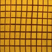 Ahgly Company Machine Persible Crederirani žuti modernim prostirkama, 4 'kvadrat