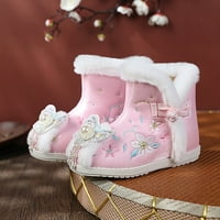 DMQupv Girl Boots Boots za Toddler Gilrs Clothes Cipele Tople zimske čizme za snijeg Vez za granične
