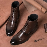 Muške cipele Classic Business kožne cipele Modni casual visokog gornjeg čipke Up bočne patentne kožne