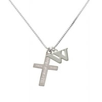 Izreci od nehrđajućeg čelika 31: - Obučena je ugravirana križa - W - početna ogrlica