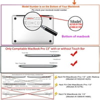 Kaishek Hard Shell Poklopac samo kompatibilan - Objavljen MacBook Pro 13 Retina prikaz dodirne trake