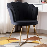 Duhome Moderna mala akcentna stolica za spavaću sobu GLAM baršunasta stolica za ispraznost sa leđa za