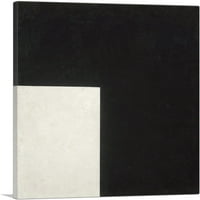 Crno-bijeli suprematistički sastav platnena umjetnost tisak Kazimira Maleviča - Veličina: 36 36