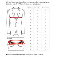 Luksuzan muški 3-komadni treneri uzorak uzorka, blazer, prsluk i hlače sa parovima čarapa - siva 44S