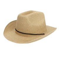 Heiheiup mužjak ljetni vintage Western kaubojski šešir, puna vučna krema za sunčanje na plaži Weave