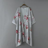 Dame Ispiši labavi plus veličina kimono dugi kardigan, izolirani gornji ženski moći Flowy Kimono Cardigan