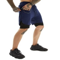 Muške fitness casual kratke hlače, dvostruki džepovi za dvostruke slojeve